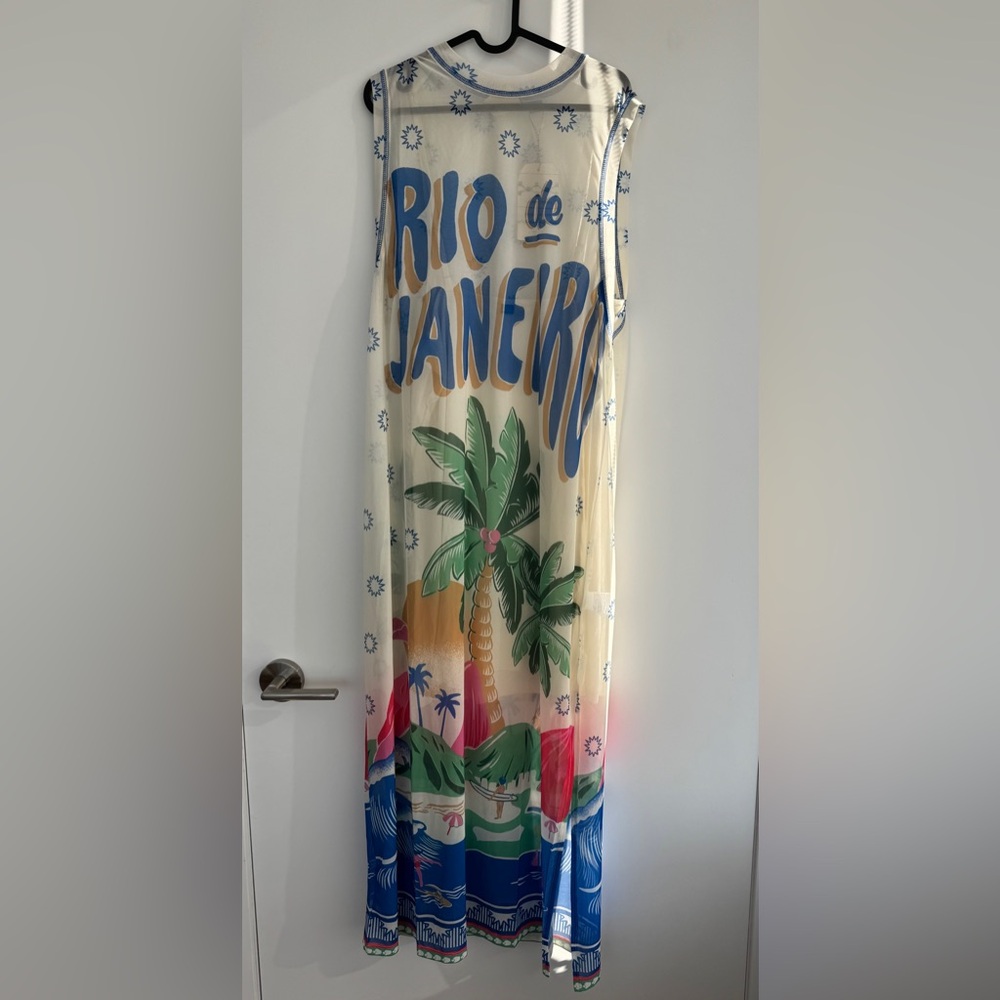 🆕 FARM Rio Tropical Print Midi Dress 👗 🌴 🌺 - Picture 7 of 11